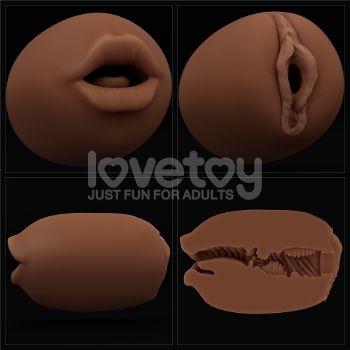 pucket sex toy Slider Double-Ended Masturbator Vagina and Anus(Flesh)